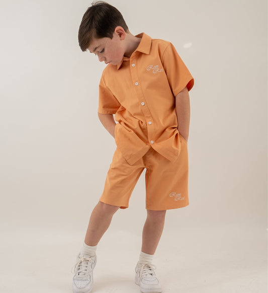Boys orange smart short sleeve shirt - Rem & Rei