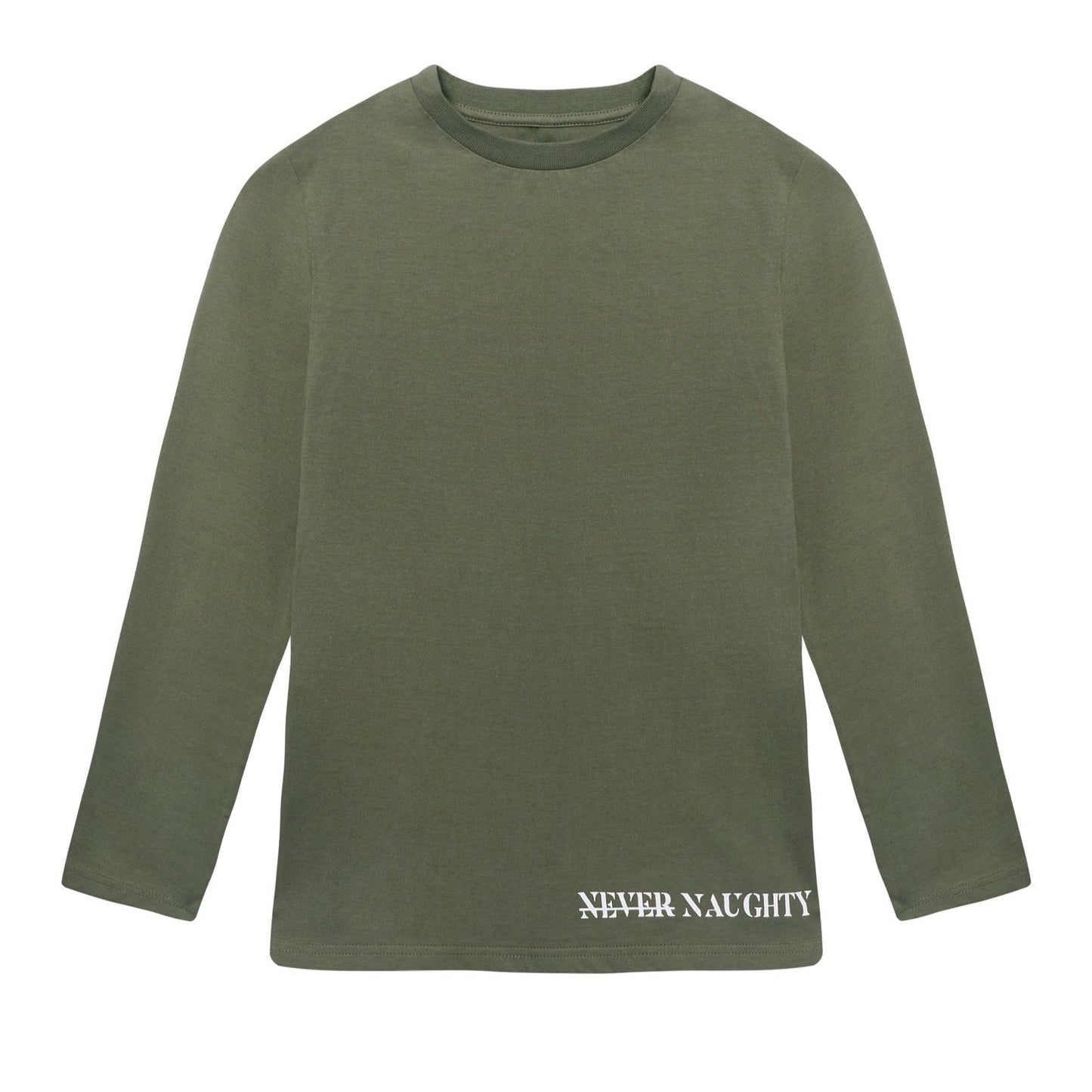 boys grey long sleeve stylish top. Kids Charcoal grey Never Naughty Long Sleeve Top. Boys smart top, top for occasion. 